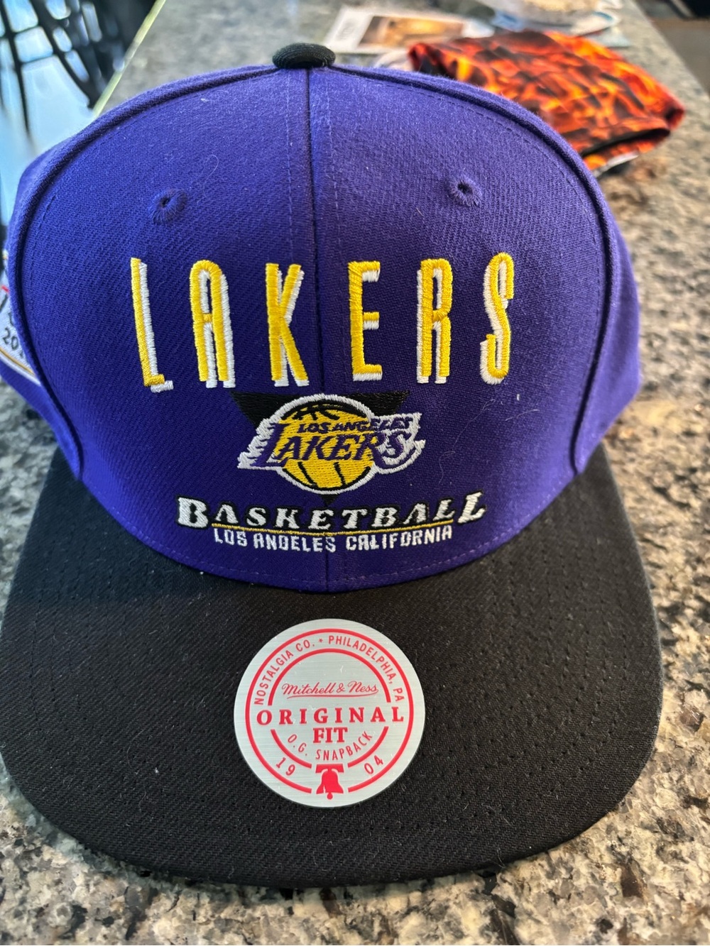 Mitchell & Ness Los Angeles Lakers Purple & Black Snapback